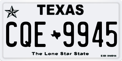 TX license plate CQE9945