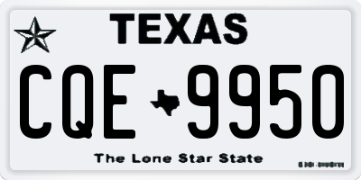TX license plate CQE9950