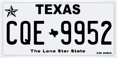 TX license plate CQE9952