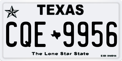 TX license plate CQE9956