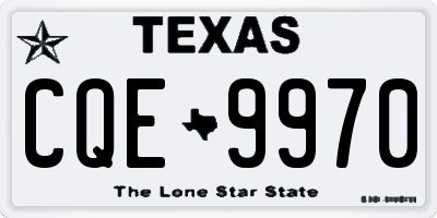 TX license plate CQE9970