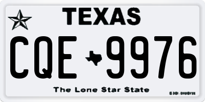 TX license plate CQE9976