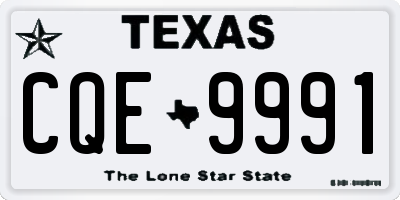 TX license plate CQE9991
