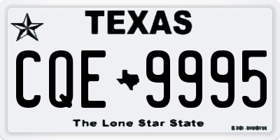 TX license plate CQE9995