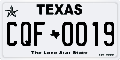 TX license plate CQF0019