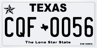 TX license plate CQF0056