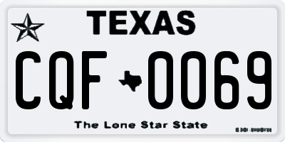 TX license plate CQF0069