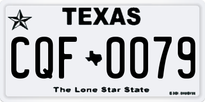 TX license plate CQF0079