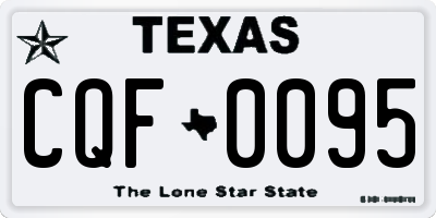 TX license plate CQF0095