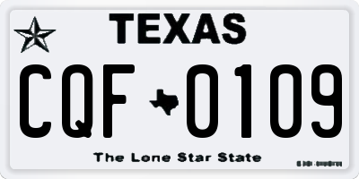 TX license plate CQF0109