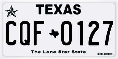 TX license plate CQF0127
