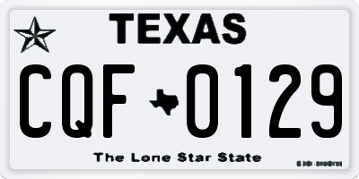 TX license plate CQF0129