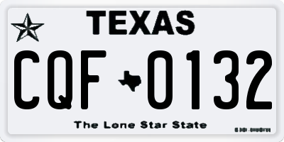 TX license plate CQF0132