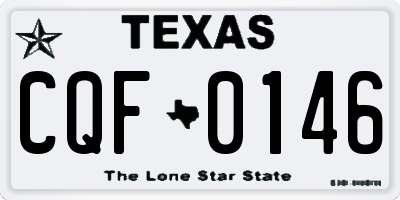 TX license plate CQF0146