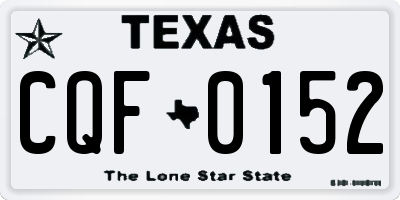 TX license plate CQF0152
