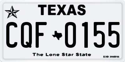 TX license plate CQF0155