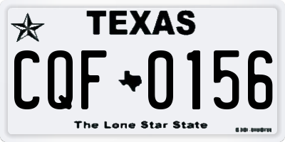 TX license plate CQF0156