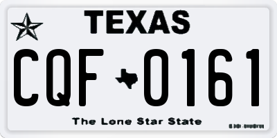 TX license plate CQF0161
