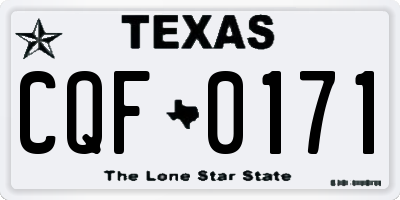 TX license plate CQF0171