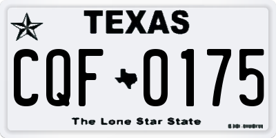 TX license plate CQF0175