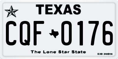 TX license plate CQF0176