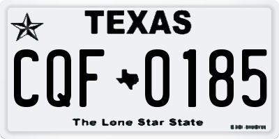TX license plate CQF0185