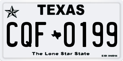 TX license plate CQF0199