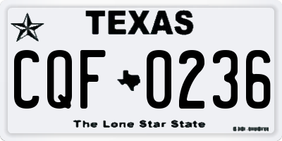 TX license plate CQF0236