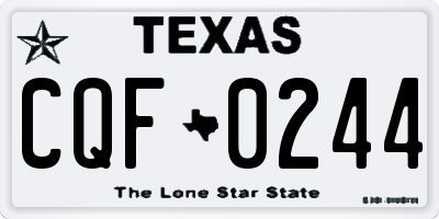 TX license plate CQF0244