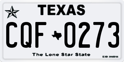 TX license plate CQF0273