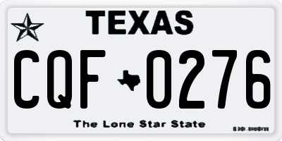 TX license plate CQF0276
