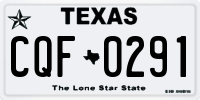 TX license plate CQF0291