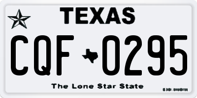 TX license plate CQF0295