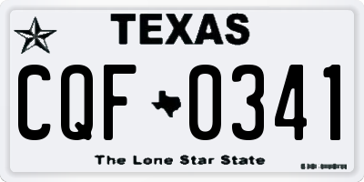 TX license plate CQF0341
