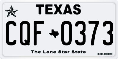 TX license plate CQF0373