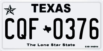 TX license plate CQF0376