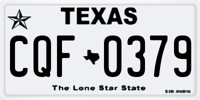 TX license plate CQF0379