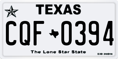 TX license plate CQF0394