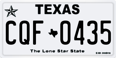 TX license plate CQF0435