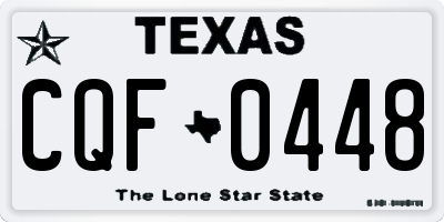 TX license plate CQF0448