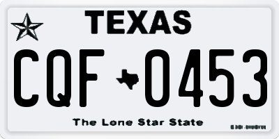 TX license plate CQF0453