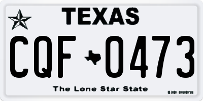 TX license plate CQF0473