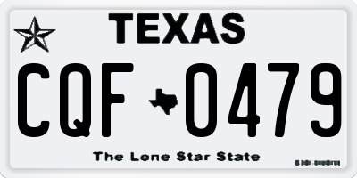 TX license plate CQF0479