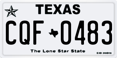 TX license plate CQF0483
