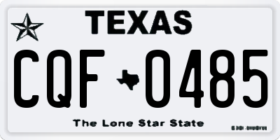 TX license plate CQF0485
