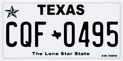 TX license plate CQF0495