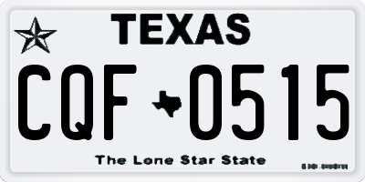 TX license plate CQF0515