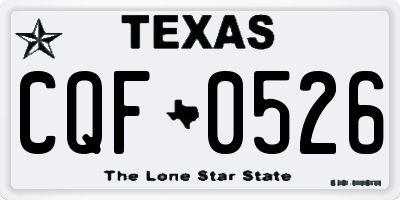 TX license plate CQF0526