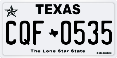 TX license plate CQF0535