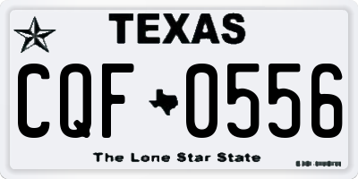 TX license plate CQF0556